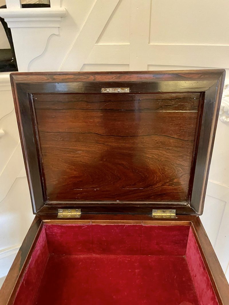 Quality Antique William IV Rosewood Work Box - Image 7